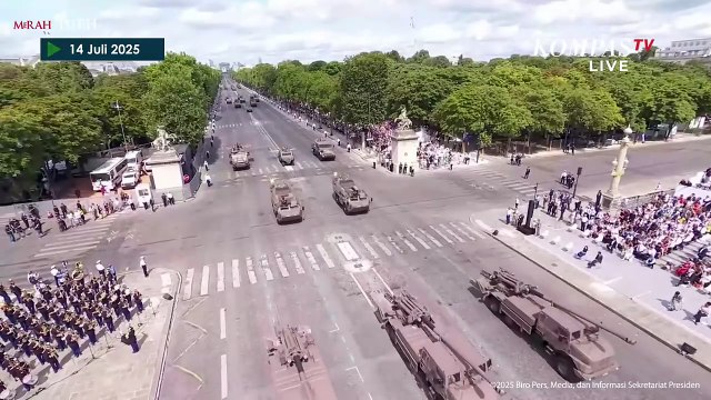 Depan Prabowo-Macron, Barisan Tank Prancis Beraksi di Parade Militer Bastille Day 2025