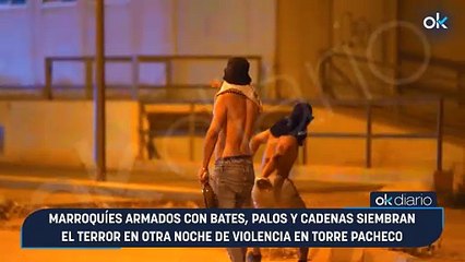 Marroquíes armados con bates, palos y cadenas siembran el terror en otra noche de violencia en Torre Pacheco