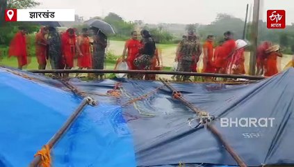 बासुकीनाथ धाम में कांवरिया रूट लाइन का टूटा पंडाल, कई श्रद्धालु घायल