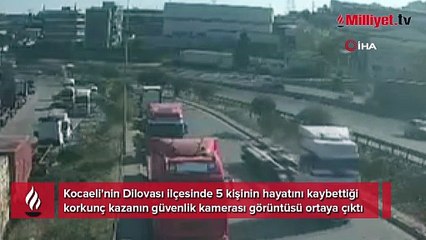 Konteyner aracın üzerine düştü, 5 kişilik aile yok oldu! Korkunç kazada yeni görüntü