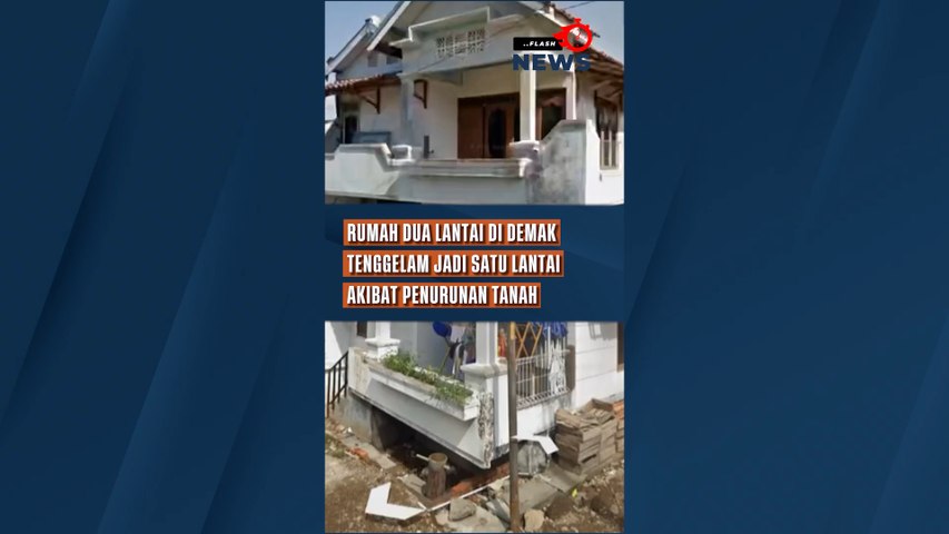 Rumah Dua Lantai di Demak Tenggelam Jadi Satu Lantai Akibat Penurunan Tanah