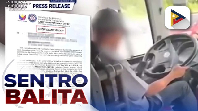Driver's license ng bus driver na nahuling naglalaro ng online gambling habang nagmamaneho, sinuspinde na ng LTO