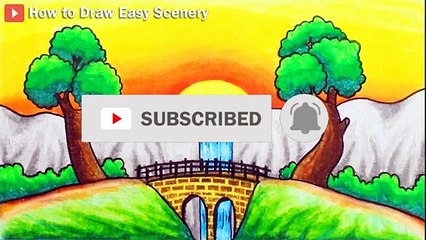 Sunset Waterfall Scenery