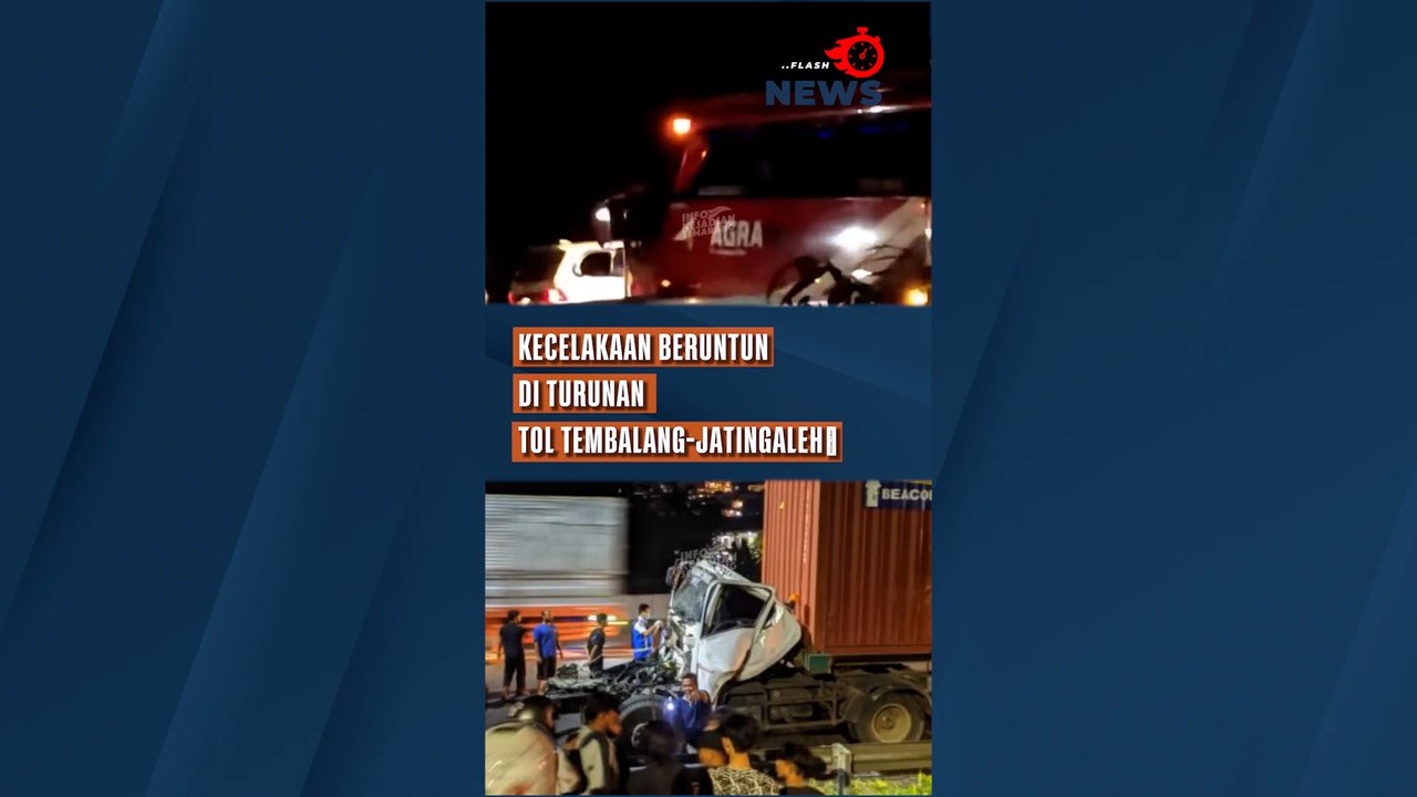 Kecelakaan Beruntun di Turunan Tol Tembalang-Jatingaleh
