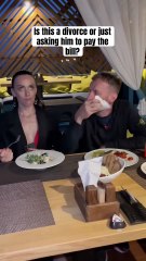 Is this a divorce or just asking him to pay the bill_ #funny #couple