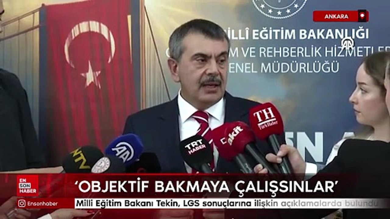 Milli Eğitim Bakanı Yusuf Tekin, LGS tartışmalarına cevap verdi