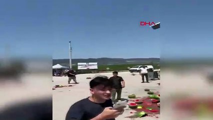 Karpuzları yere attı hakkında ilem başlatıldı