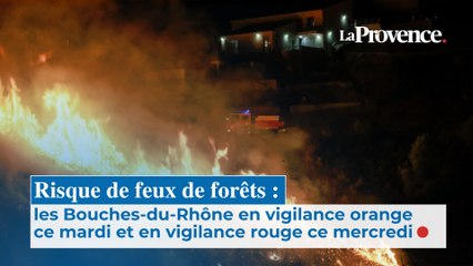 Risque de feux de forêts : les Bouches-du-Rhône en vigilance  orange ce mardi et en vigilance  rouge ce mercredi