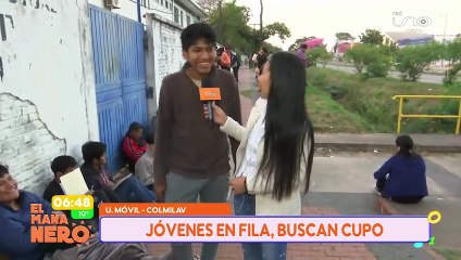 JÓVENES EN FILA BUSCAN CUPO PARA LA PREMILITAR