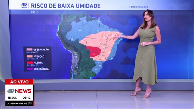 Umidade do ar em queda no Centro-Oeste do Brasil | Previsão do Tempo