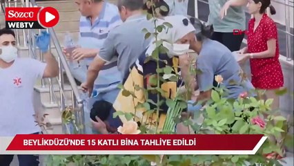 Beylikdüzü'nde 15 katlı bina tahliye edildi
