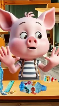 Gà Trái Đất và các bạn nhận thử thách sáng tạo vật liệu tái chế từ Thầy Vịt #shorts