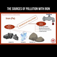 The sources of pollution with iron