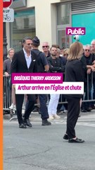 Obsèques de Thierry Ardisson : Arthur arrive en L'Église et chute !