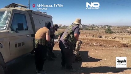 Dozens killed in sectarian violence and airstrike in southern Syria