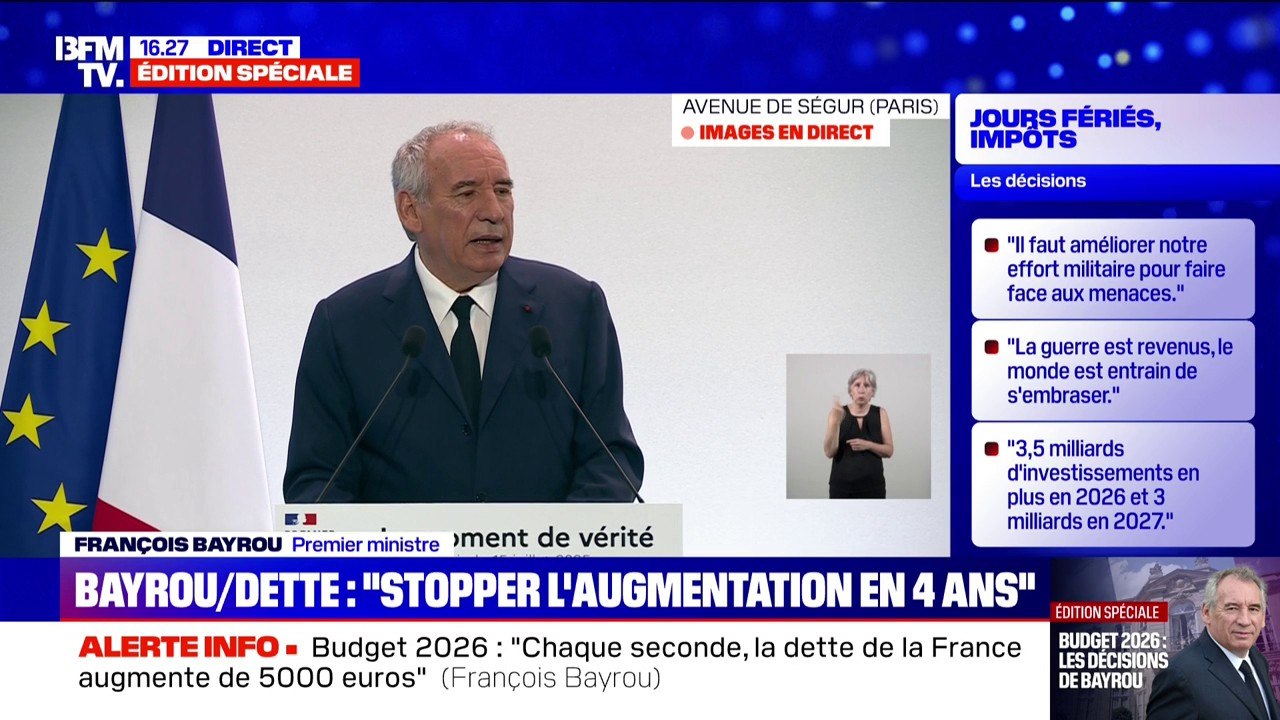 Patrimoine, participation de l'État dans des grandes entreprises... Les annonces de François Bayrou pour réduire les dépenses publiques