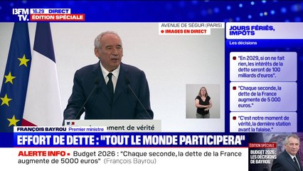 Économies dans le budget: "Nous avons décidé de porter ce chiffre à 43,8 milliards", annonce François Bayrou