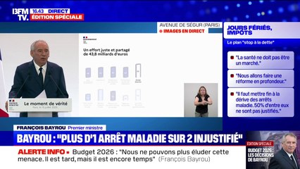 Budget: "Nous devons partager en 2026, une année blanche", annonce François Bayrou