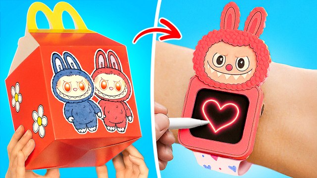 💥Building Cute Gadgets – Creative DIY Labubu Paper Crafts