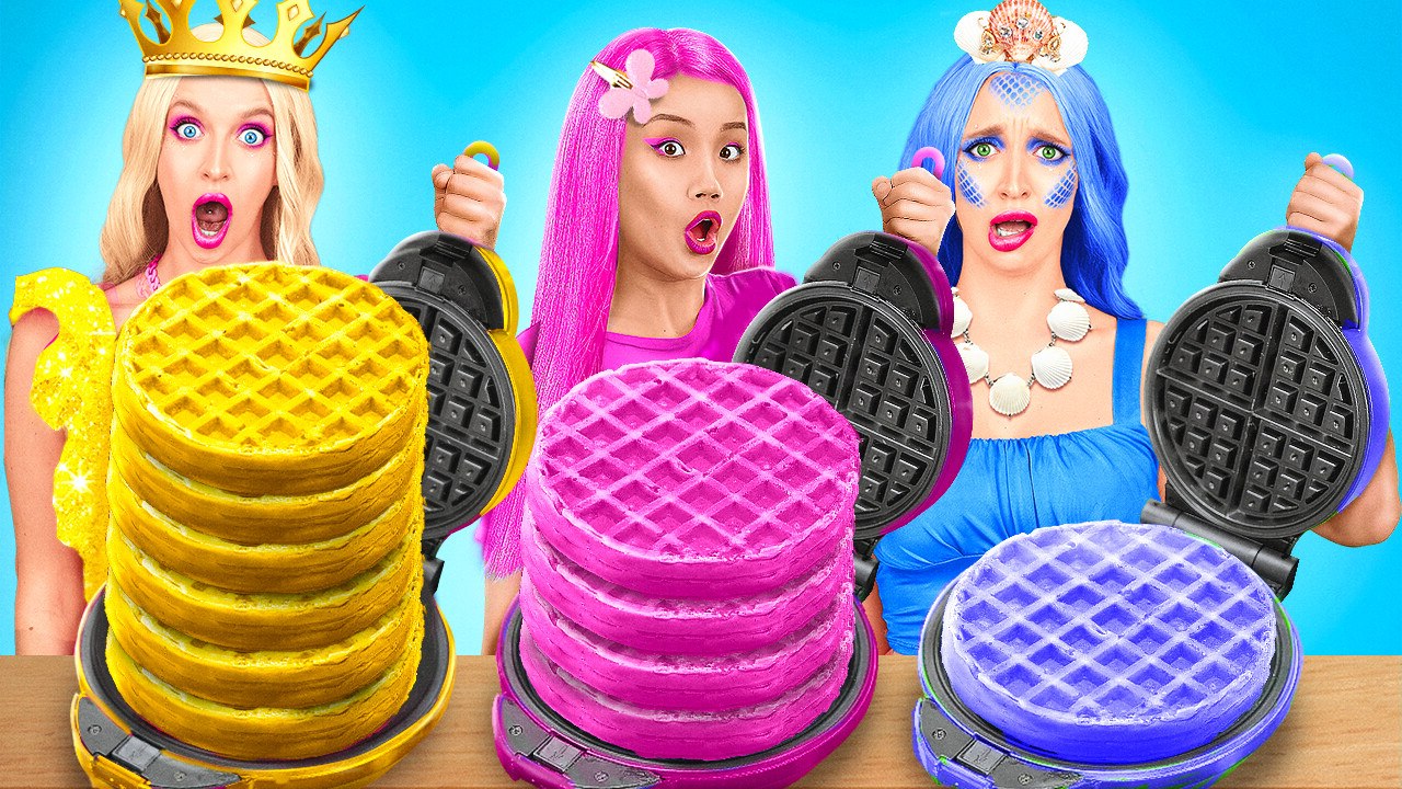 CHALLENGE DE NOURRITURE DE PRINCESSE 🏰🍎Amusant 100 Couches de Nourriture par 123 GO!