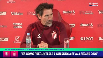 La respuesta de Eduardo Domínguez cuando le consultaron por su futuro luego de la derrota de Estudiantes ante Unión