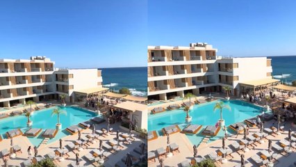 Sunbed dash at Crete hotel