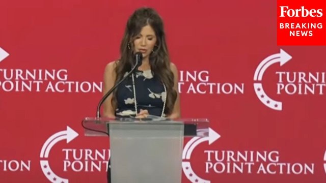 DHS Secretary Kristi Noem Holds Prayer For Law Enforcement Officers