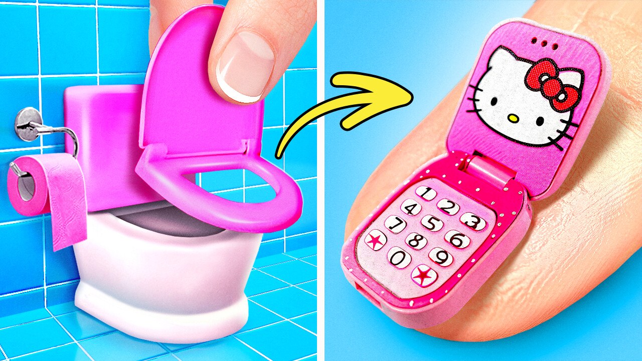 WOW! Pink Folding Phone! 💖📱 *DIY Adorable Gadgets and Crafts for YOU!*