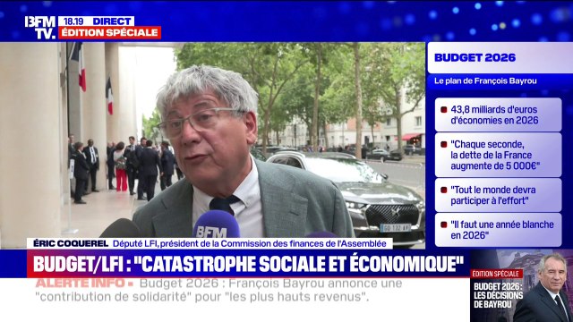Budget de François Bayrou: S'il y a un 49.3, il y aura une motion de censure bien évidemment , annonce Éric Coquerel (LFI)