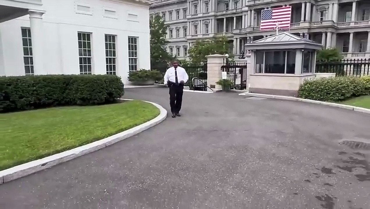 Secret Service has just locked down the White House's front lawn. The press has also been moved to the briefing room