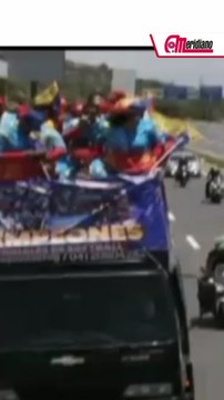 Caravana del equipo masculino de sóftbol, campeones mundiales