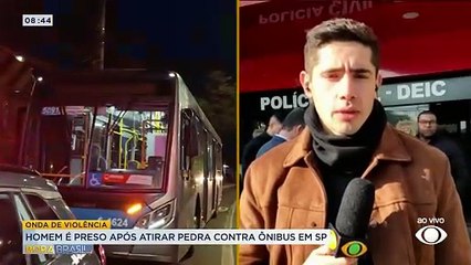 Homem é preso após atirar pedra contra ônibus na Zona Norte de SP