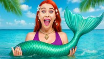 BECOMING A REAL MERMAID! 🧜‍♀️🌊 Easy DIY Mermaid Tail & More by 123 GO! Galaxy