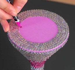 Crafting a Rhinestone Martini Glass Clutch