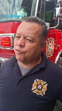 Bombero fuera de servicio rescata a dos personas de un incendio