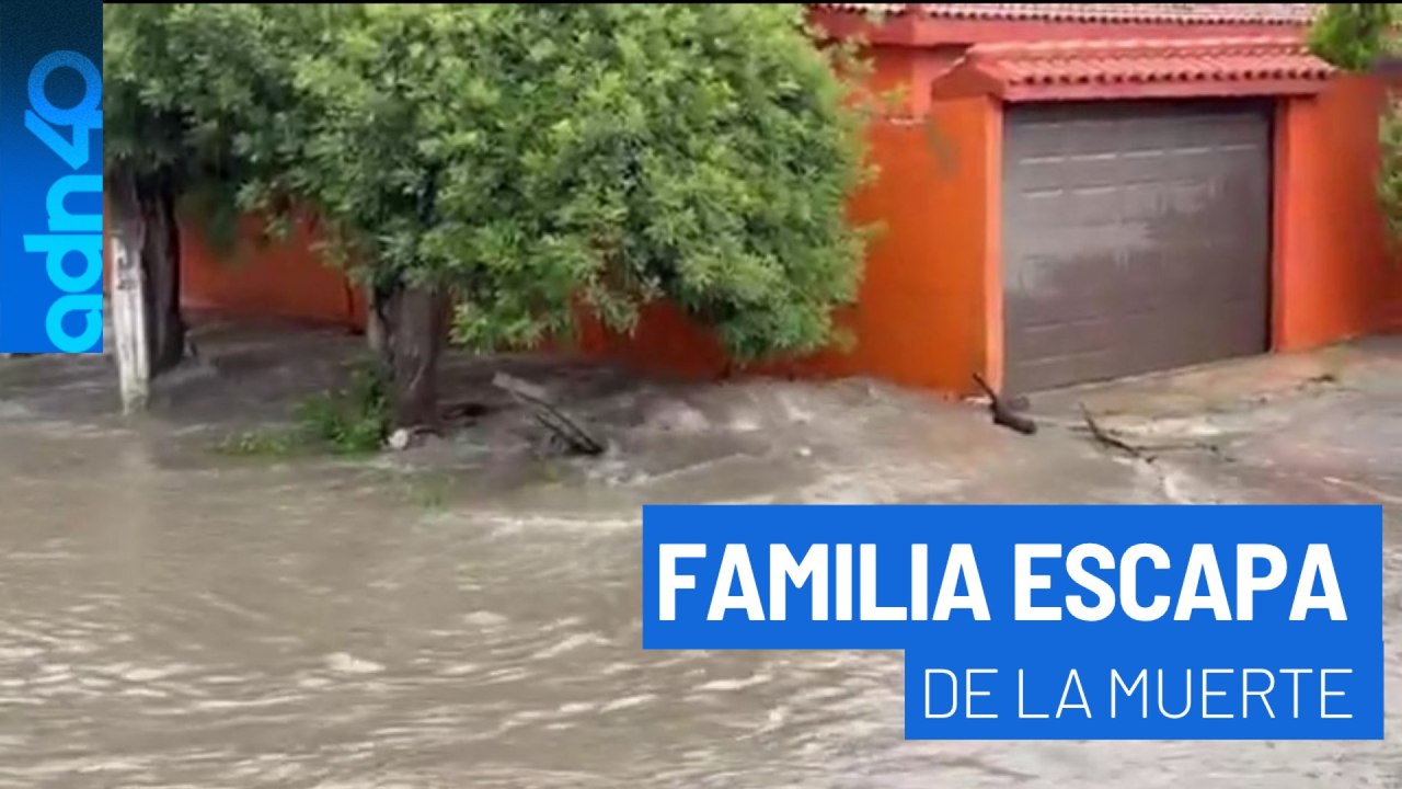 Familia se salva de morir ahogada en Saltillo,...