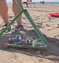 DIY Vibrating Sand Sifter Makes Beach Cleanup a Breeze!