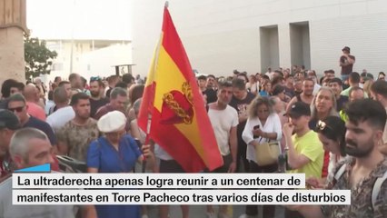 La ultraderecha apenas logra reunir a un centenar de manifestantes en Torre Pacheco tras varios días de disturbios