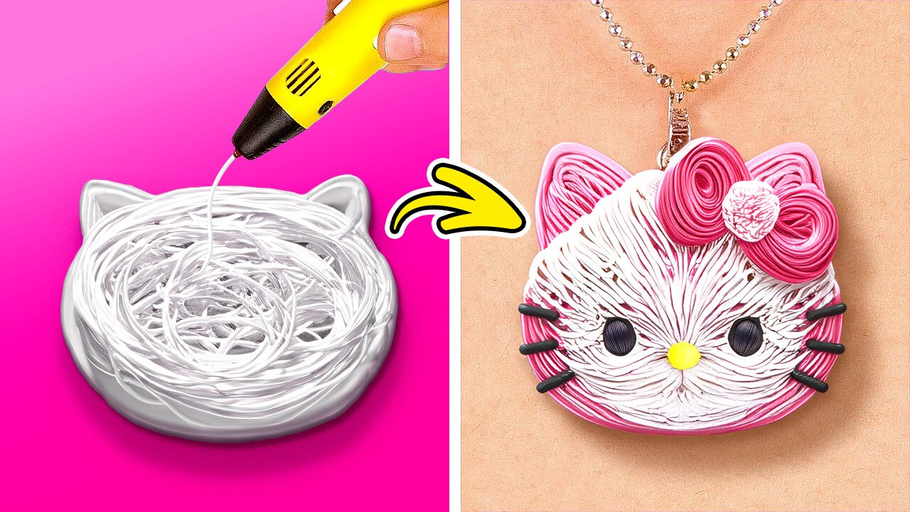 NOUVEAU : Bijoux DIY avec pistolet à colle, stylo 3D & résine époxy ! Astuces cool par 123 GO! Like