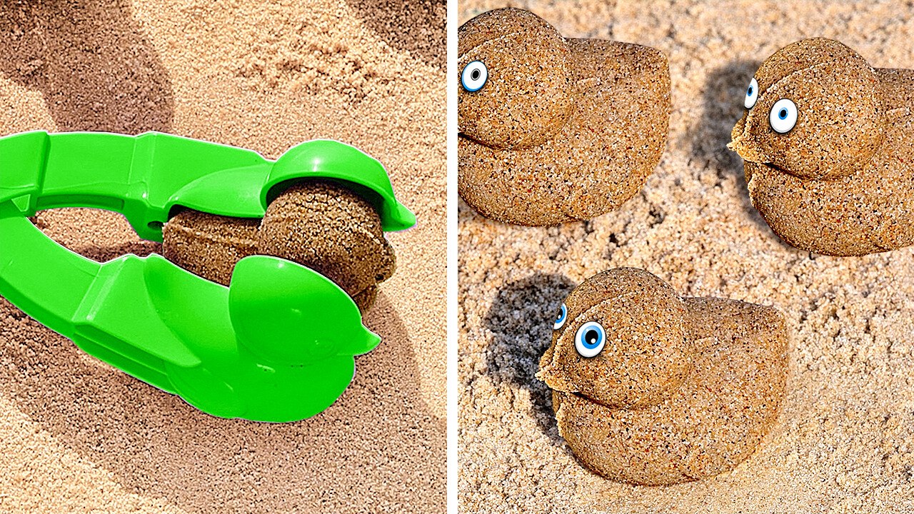 No Abs? No Problem! 🤣🕳️ Smart Beach Hack