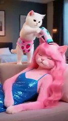 🐱👜💔The_little_kitten_made_a_bag_for_its_stepmother_and_almost_lost_its_life_#ai#cat_#viralvideo(360p)