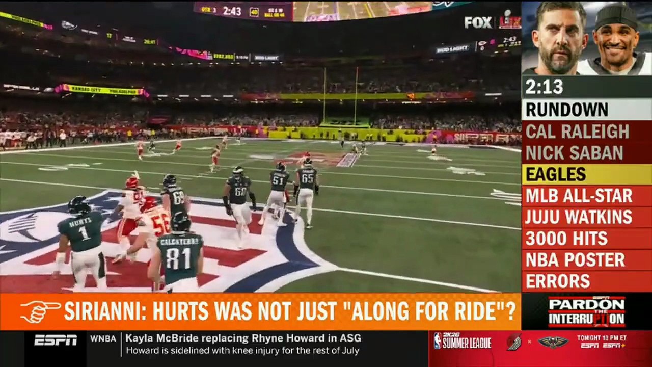 Pardon the Interruption: Sirianni Shuts Down Jalen Hurts Criticism