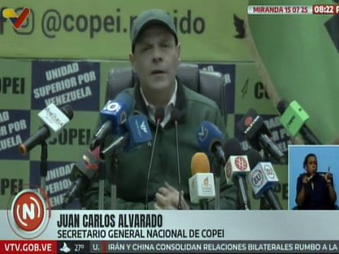 Copei rechaza acciones desestabilizadoras que puedan perturbar la paz de los comicios del 27J