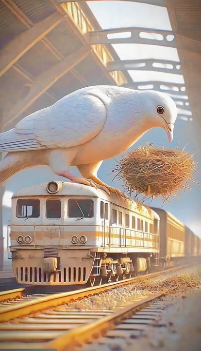 How pigeon make nest on Train #animals #firebrigade😱 #facebookviral #jalpari #foryouシ #BunnyAdventure #trend #amazingfacts #animation #indian #bestoftheday #trending #explore  #cartoon #Amazing #shorts #AI #duck #animals @follwer @Highlights @everyone