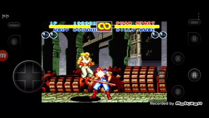 Fatal Fury 2 Andy Bogard vs Billy Kane fala de vitória do Andy Bogard em português