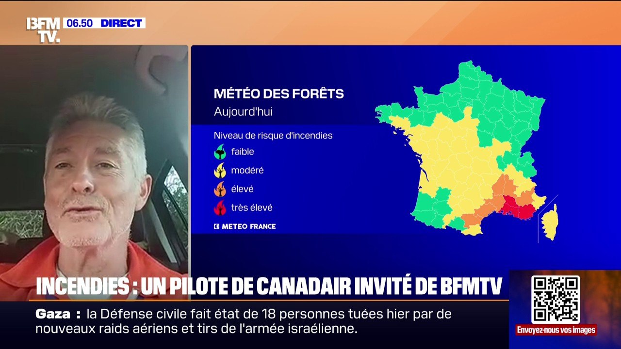 Incendies: "On est déjà sur le pont pour l'ensemble du dispositif", indique Stéphane Le Bars, pilote de Canadair