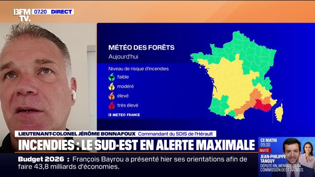 Incendies: On est sur une saison qui s'annonce complexe et surtout précoce , détaille le lieutenant-colonel Jérôme Bonnafoux, commandant du SDIS de l'Hérault