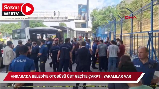 Ankara'nın Keçiören ilçesinde belediye otobüsü kaza yaptı, çok sayıda yolcu yaralandı