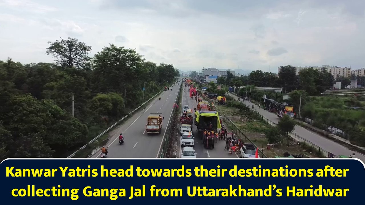 Kanwar Yatris head towards their destinations after collecting Ganga Jal from Uttarakhand’s Haridwar