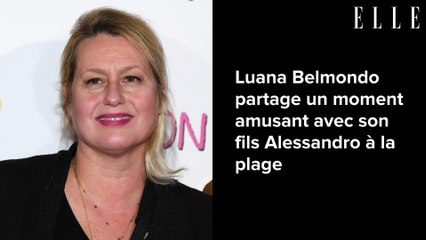 Luana Belmondo partage un moment amusant avec son fils Alessandro à la plage